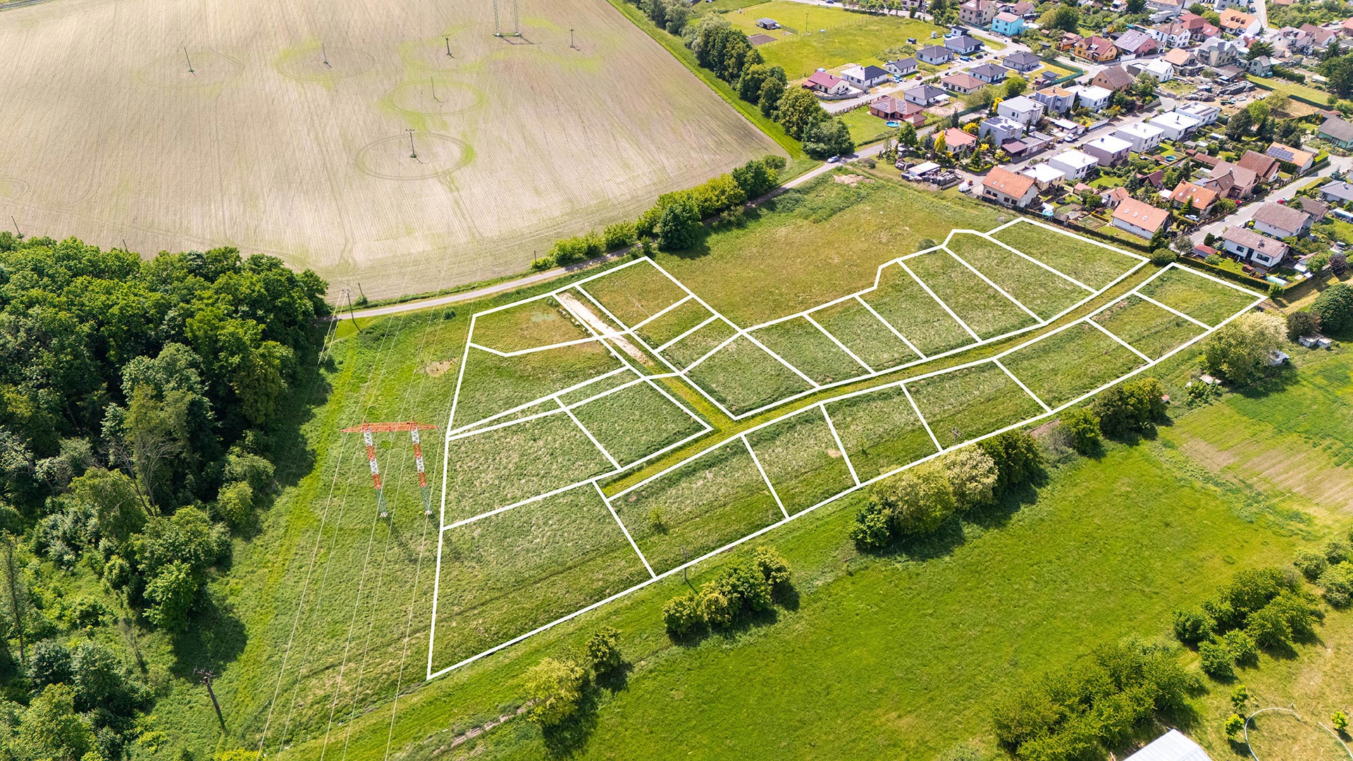 Situační mapa pozemků